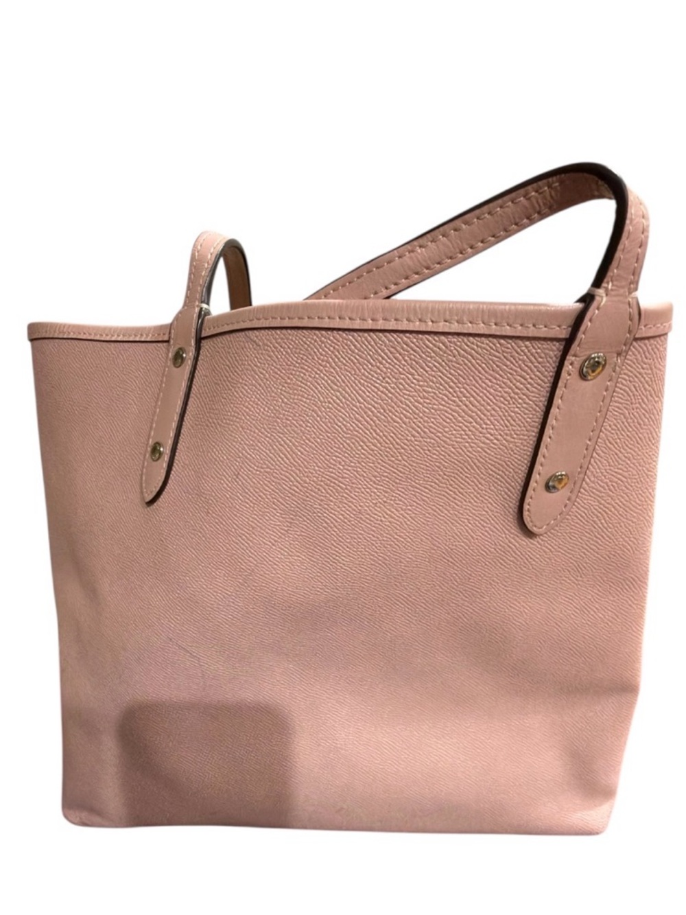 Coach Signature Beige and Pink reversible Tote Bag F36658 with pouch - Picture 3 of 13